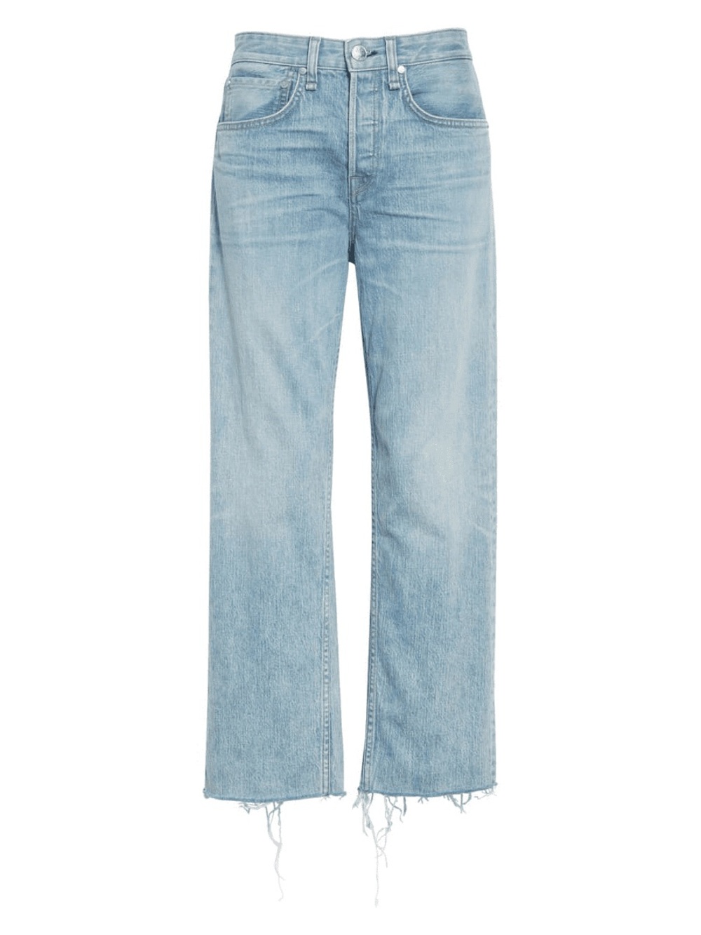 rag & bone maya high rise straight frayed hem jeans 27